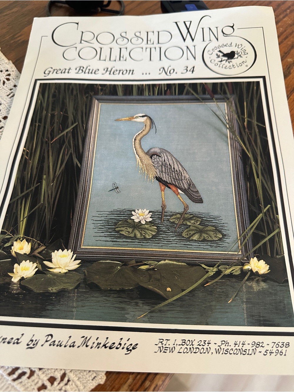 Great Blue Heron Wall Art Pattern - Blue